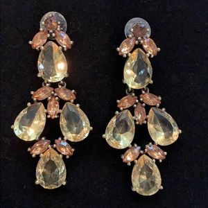 Crystal pierced earrings